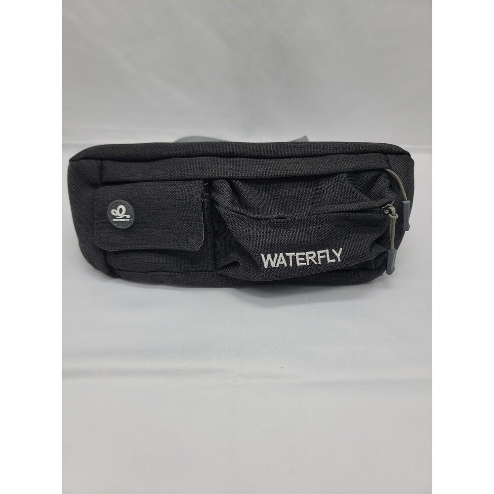 Waterfly Fanny Pack Black Waist Belt Adjustable Running Hiking Riding Travel